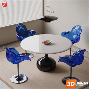 Dining Table Set Skp Files